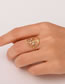 Fashion Gold Titanium Drip Oval Tree Ring