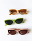 Fashion Chocolate Color Children's Triangle Cat Eye Sunglasses