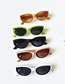 Fashion Chocolate Color Children's Triangle Cat Eye Sunglasses
