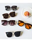 Fashion Creamy-white Pc Square Large Frame Sunglasses