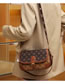 Fashion Color Matching Pu Printed Belt Buckle Flap Shoulder Bag