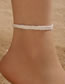 Fashion White Geometric Cord Braided Anklet