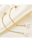 Fashion Gold Color Titanium Steel Pearl Long Ear Wire