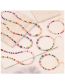 Fashion 2# Ball Necklace Colorful Rice Beads Cross Beaded Necklace