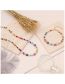 Fashion 5# Ball Bracelet Colorful Rice Beads Cross Beaded Bracelet