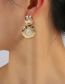 Fashion White Pure Copper Geometric Pattern Stud Earrings