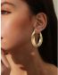 Fashion Gold Color Alloy Geometric Hoop Earrings