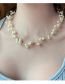 Fashion Gold Color Pearl Beaded Layered Necklace