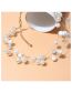 Fashion White Pearl Beaded Layered Necklace