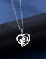 Fashion Silver Color Titanium Steel Heart Flower Stud Necklace Set