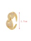 Fashion Gold Bronze Zircon Pig Nose Ring