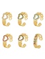 Fashion Color Bronze Zircon Alphabet Mom Ring