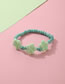 Fashion Green Resin Rice Beaded Flower Bracelet