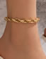 Fashion Gold Alloy Thick Chain Single Layer Anklet