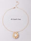 Fashion Gold Alloy Geometric Flower Shell Necklace
