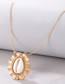 Fashion Gold Alloy Geometric Flower Shell Necklace