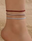 Fashion Color Colored Braided Three-layer Anklet