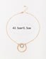 Fashion Gold Alloy Diamond Ring Single Layer Necklace
