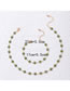Fashion Gold Alloy Drop Oil Flower Bracelet Necklace Set
