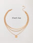 Fashion Gold Alloy Disc Chain Multilayer Necklace