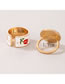 Fashion Gold Alloy Drop Oil Rose Ring Set
