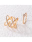 Fashion Gold Alloy Diamond Cross Ring Set