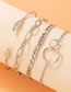 Fashion Silver Alloy Ring Feather Chain Bracelet Set