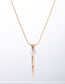 Fashion Gold Alloy Tapered Pearl Necklace