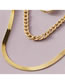 Fashion Gold Alloy Geometric Snake Bone Chain Multilayer Necklace