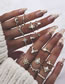 Fashion Gold Alloy Diamond Crown Teardrop Ring Set