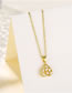 Fashion Gold Stainless Steel Zirconium Heart Necklace