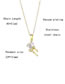 Fashion Gold Stainless Steel Zirconium Heart Bow Necklace