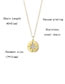 Fashion Gold Titanium Steel Inlaid Zirconium Hexagram Medal Necklace