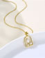 Fashion Gold Metal Three-dimensional Rose Necklace
