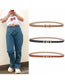 Fashion Red Alloy Chain Buckle Thin Belt