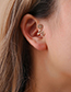 Fashion Gold Color Metal Hoop Spell Shaped Geometric Pierced Ear Clips