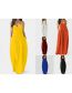 Fashion Yellow Solid Color Deep V Suspender Skirt