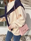 Fashion Pink Pu Toe Pattern Flap Crossbody Bag