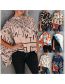 Fashion Face Print Polyester Print Doll Sleeve Top
