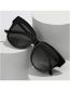 Fashion Black Frame Black Film Pc Cat Eye Large Frame Sunglasses