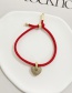 Fashion Brown Braided Braided Bracelet With Brass And Zirconium Heart