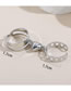 Fashion Silver Color Metal Magnetic Heart Open Ring Set
