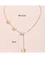 Fashion Gold Color Alloy Butterfly Y Necklace