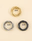 Fashion Color Stainless Steel Three Rings Ring Set