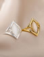 Fashion Gold Coloren 3 Solid Copper Geometric Ring