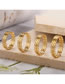 Fashion Gold Coloren Heart Titanium Steel Cutout Heart Ring