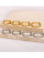 Fashion Gold Coloren Cutout Titanium Steel Cutout Ring