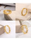 Fashion Gold Coloren Cutout Titanium Steel Cutout Ring