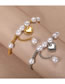Fashion Platinum 2 Double Chain Heart Bracelet