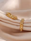 Fashion Gold Color Stainless Steel Gold Plated Zirconium Hammer Earrings